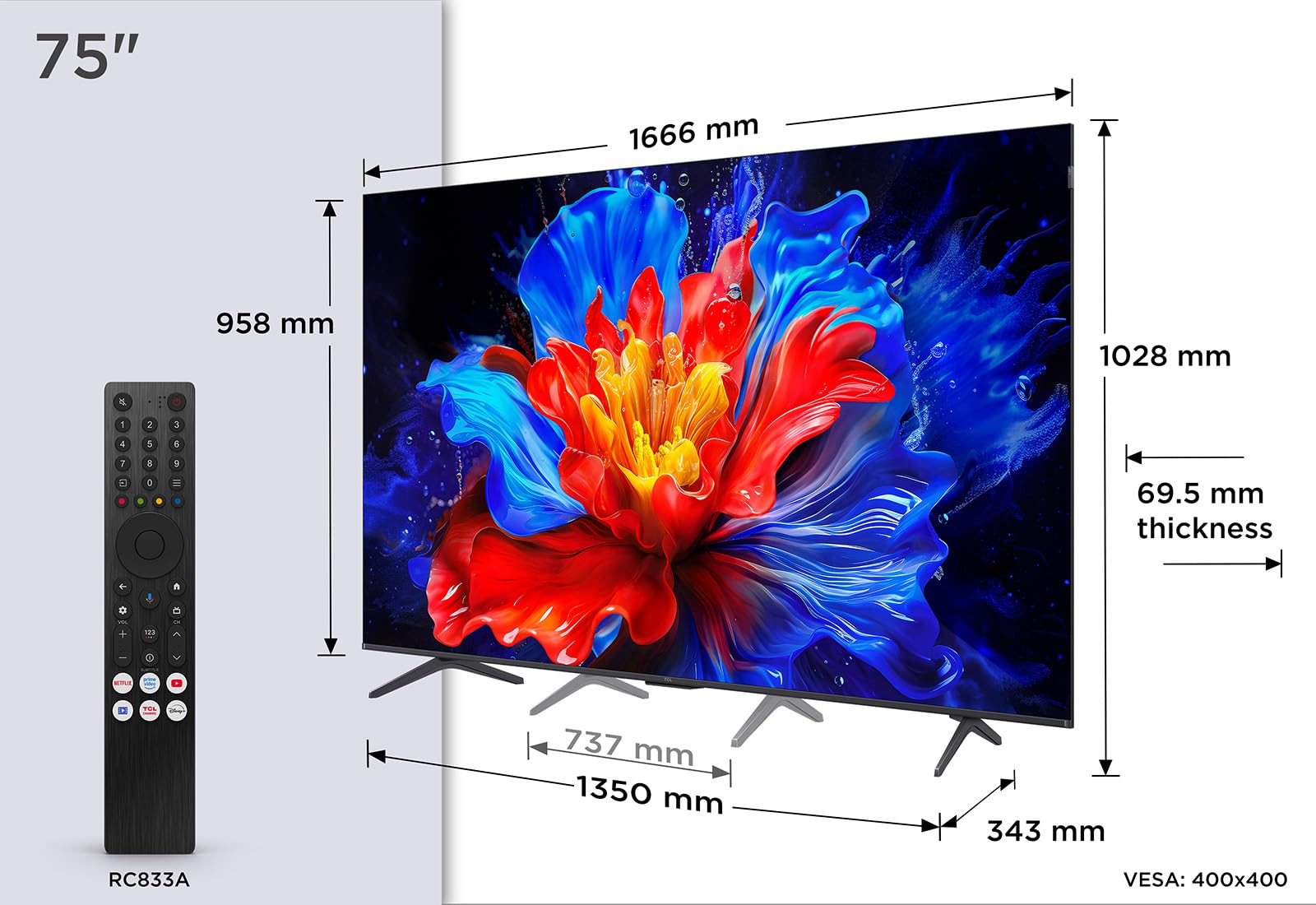 TCL 75P8K-UK 75